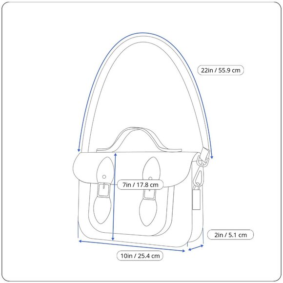 Fossil Women’s Blue Leather Adjustable Strap Dual Front Pockets Crossbody Bag - Picture 14 of 14